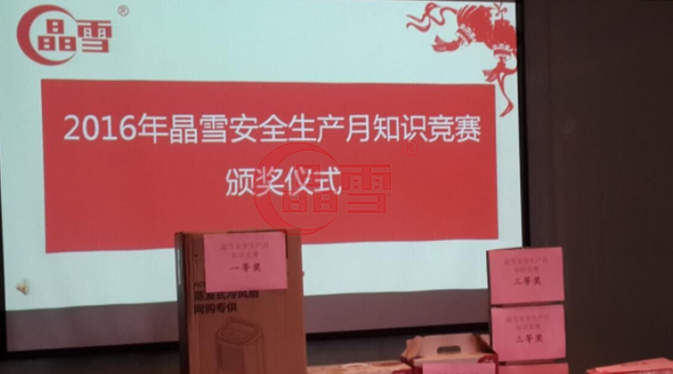 2016年安全生產(chǎn)月-“促進安全發(fā)展 ，共建平安晶雪”